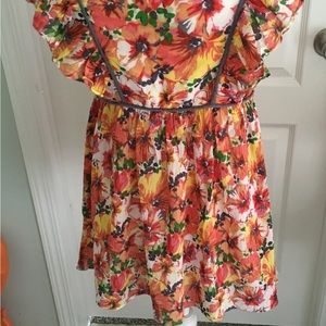Tropical empire waist tunic